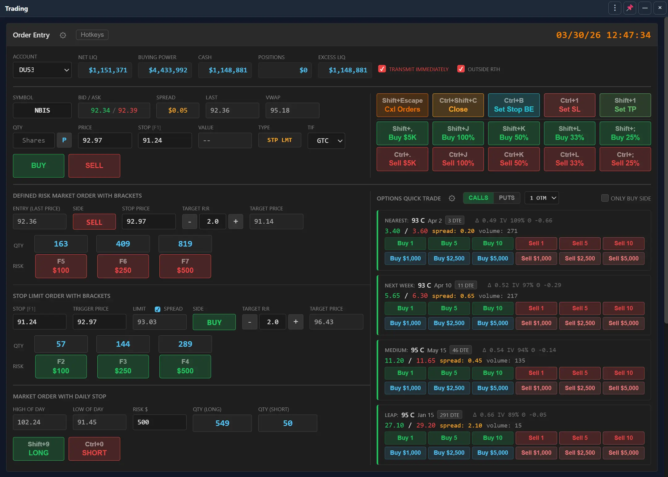 Trading Panel